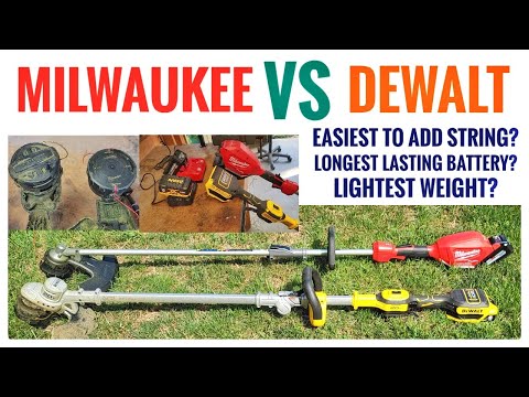 DEWALT vs MILWAUKEE Weed Eater / String Grass Trimmer   Which One Is The Easiest To Add String?