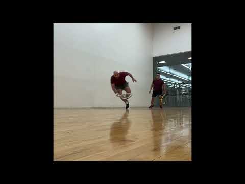 funny video playing racquetball