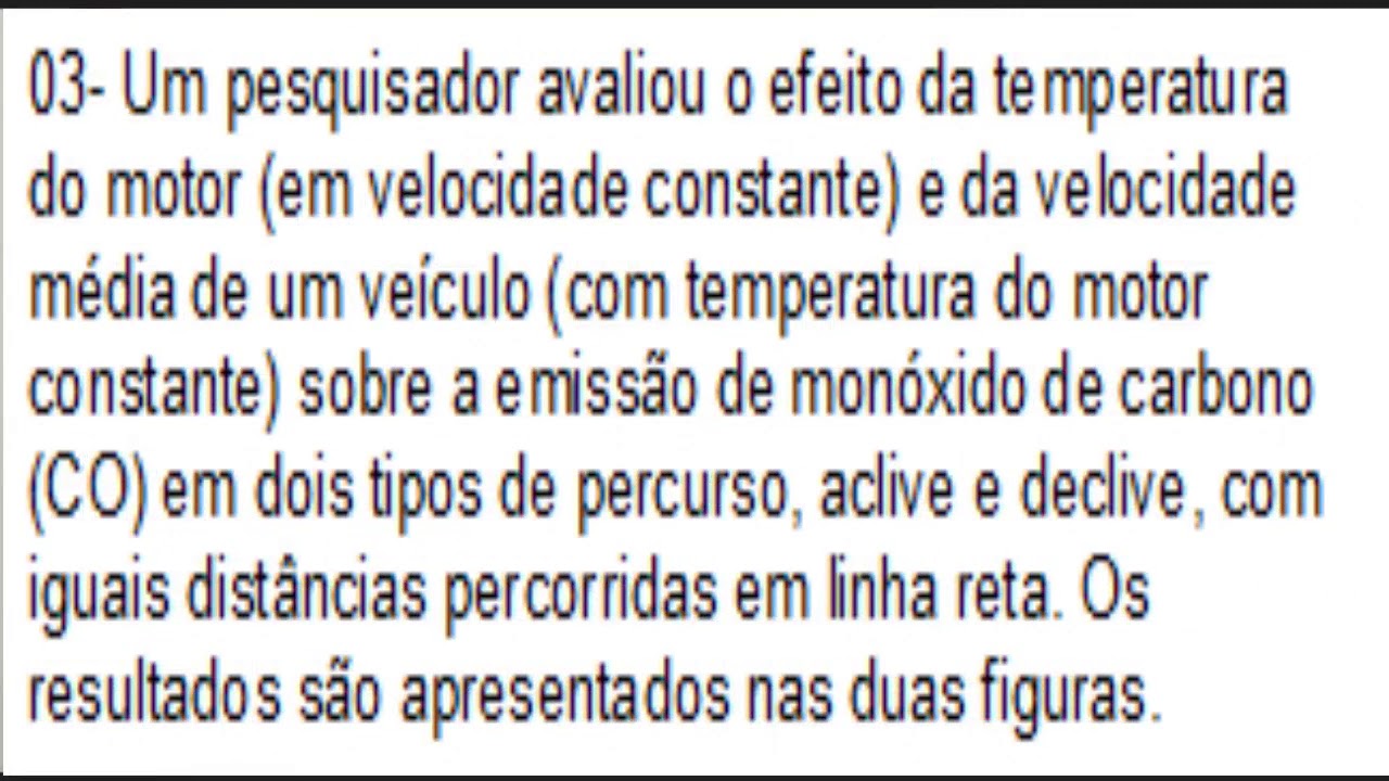 Um pesquisador avaliou o efeito da temperatura do motor