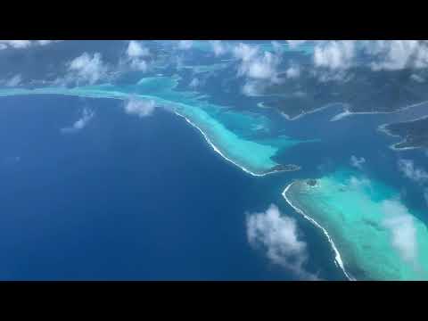 Beautiful Airplane Views - Flying over French Polynesia