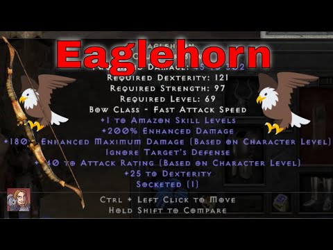 D2R Unique Items - Eaglehorn (Crusader's Bow)