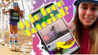 BEGINNER TRIES Learning "How to Heel/Toe Spin on Roller Skates" by That Nicole Fiore | Vlog Day 20
