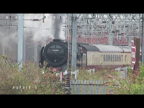 Steam charters to York, 60009 & 70000 captured across Railcam Cameras - 7th March 2020