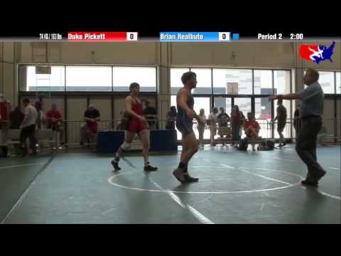 Duke Pickett vs. Brian Realbuto at 2013 Junior Nationals - FILA - FS