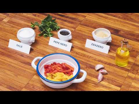 Bruschetta con i peperoni allo zenzero e menta - Scottex TUTTOFARE