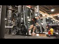 Smith machine dead-stop row