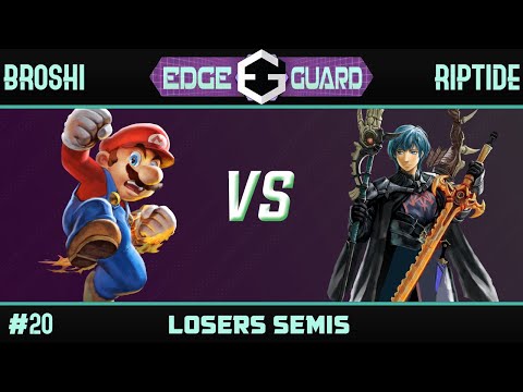 Broshii (Mario) vs Riptide (Byleth, Pac-Man, Joker) - Edge Guard 20 Losers Semis