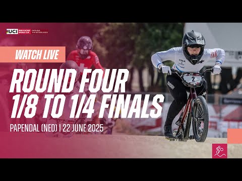 LIVE - Round Four: 1/8 to 1/4 Finals | 2025 UCI BMX Racing World Cup