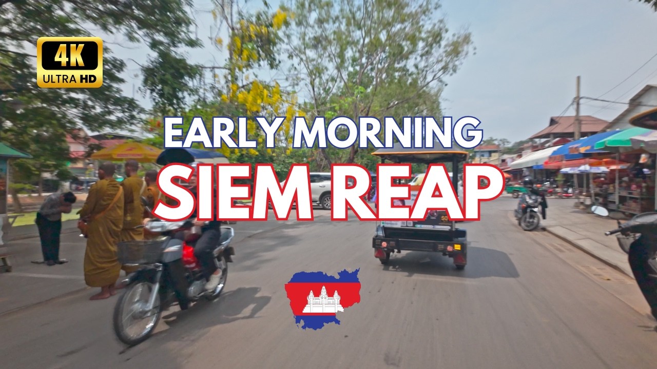 Early Morning in Siem Reap 🇰🇭 | Calm Streets &amp; Local Life