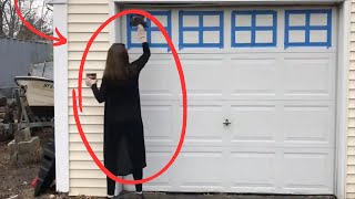 Stick tape on your garage door for this BRILLIANT curb appeal idea!