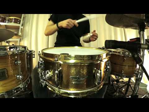 TAMA STAR Reserve Hand Hammered Brass Snare Drum