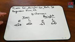 Tide Table Problems 1, 2 and 3
