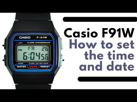 How to Set the Time and Date on a Casio F91W - Casio F91w Manual & Instructions