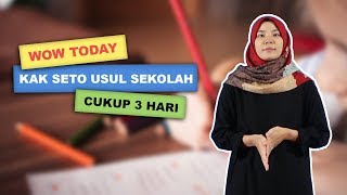 WOW TODAY: Kak Seto Usul Sekolah Cukup 3 Hari ke Nadiem Makarim