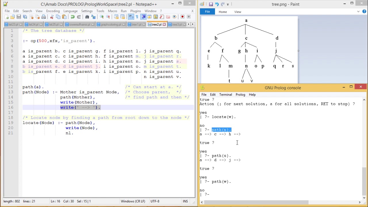 Prolog -More on tree data structure