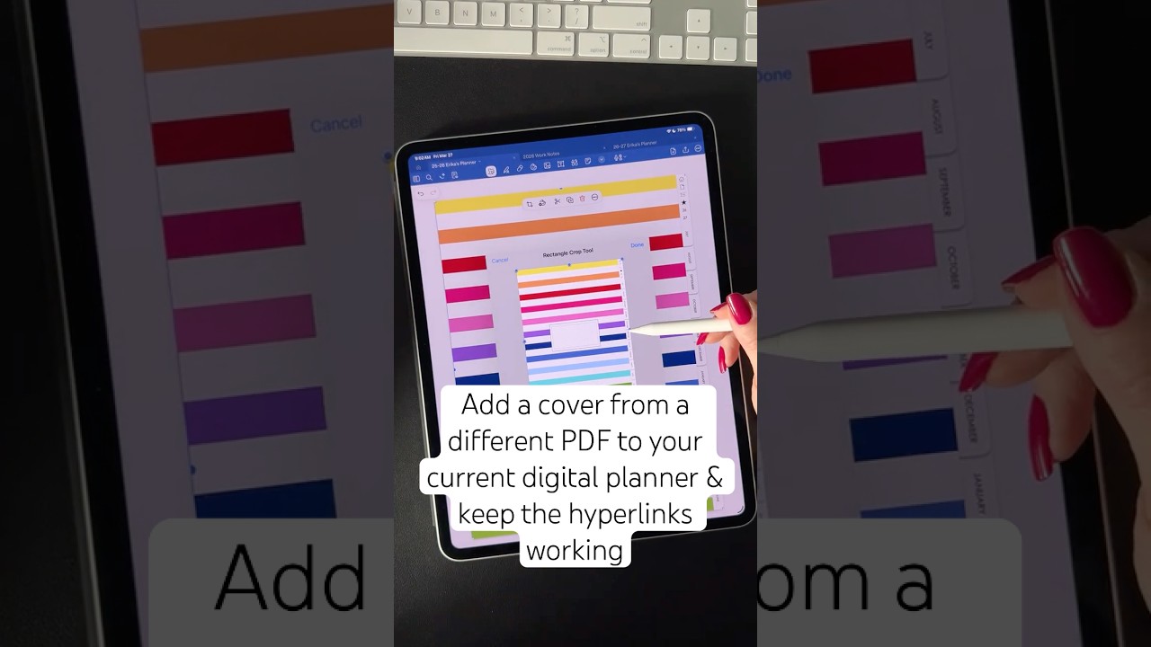 Add a cover from a different PDF to your current digital planner & keep the hyperlinks working