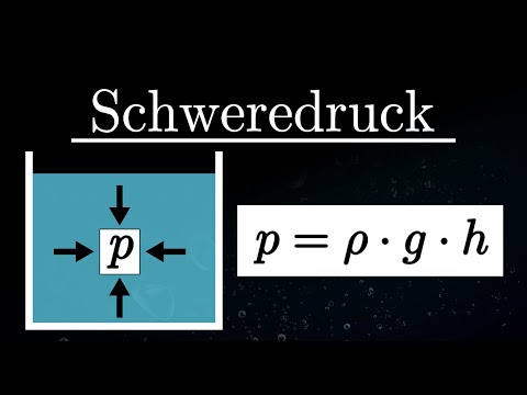 Schweredruck EINFACH erklärt! - Berechnung, hydrostatischer Druck, Flüssigkeiten (Physik)