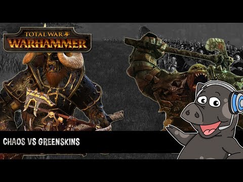 Never Give Up! - Total War: Warhammer - Multiplayer Battle Replay - Chaos vs Greenskins