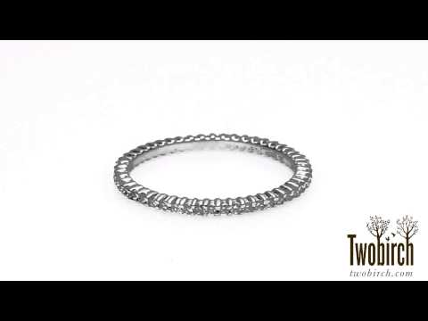 Stackable 1.5mm Double Shared Prong Eternity Ring - TwoBirch - TB-ETR-0004-WG-E