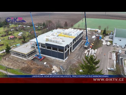 Lanškroun: Nová sportovní hala roste, práce pokračují dle harmonogramu