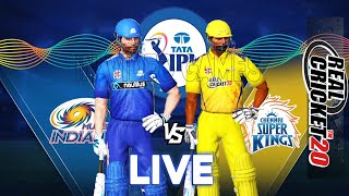 𝗺𝗶 𝘃𝘀 𝗰𝘀𝗸 - Mumbai Indians vs Chennai Super Kings Live IPL Prediction Real Cricket 20