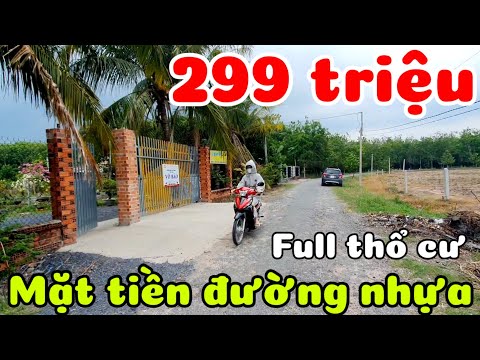 Đất đường nhựa 5x50 full thổ cư giá 299 triệu gần UBND xã Long Chữ Tây Ninh cách TPHCM 70km