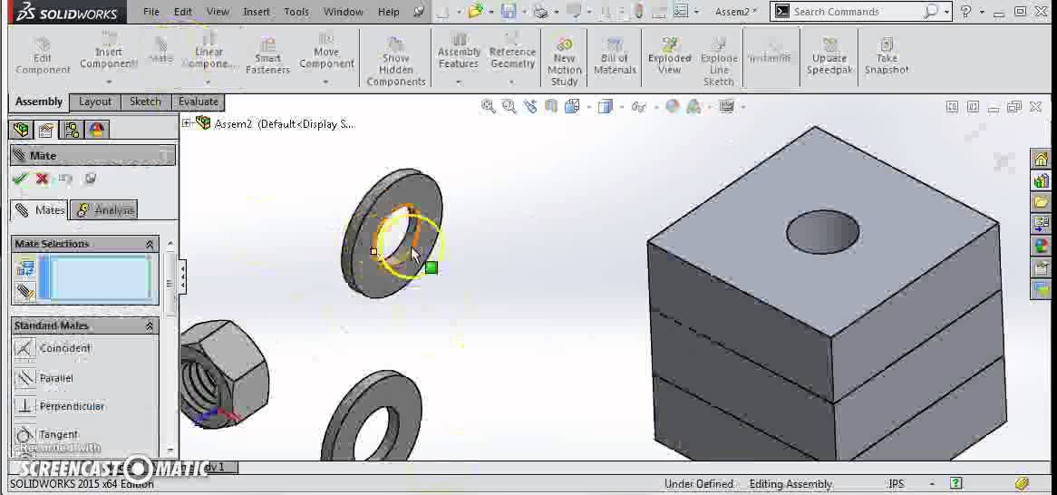 Fastener Assembly in SolidWorks