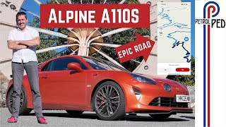 Alpine A110S - Going for a Steak on THE BEST Italian Mountain Road ! !