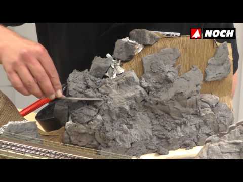 NOCH Bastel-Workshop Modell-Landschaftsbau Teil 9 von 24: Arbeiten mit Fels-Spachtel