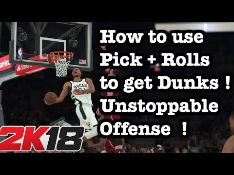 NBA 2K18 Tutorial Pick and Roll + Dunking 2K18 Tips: Best 2K18 Offense Freelance Money Play Tips #37
