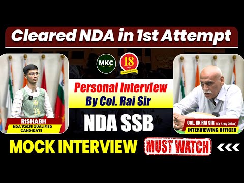 NDA SSB MOCK INTERVIEW🔥Best SSB Personal Interview By Col KK Rai Sir | Best SSB Coaching - MKC