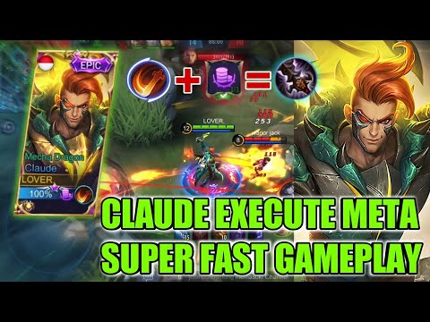 CLAUDE SOLO RANK META EXECUTE, SUPER FAST GAMEPLAY - MOBILE LEGENDS