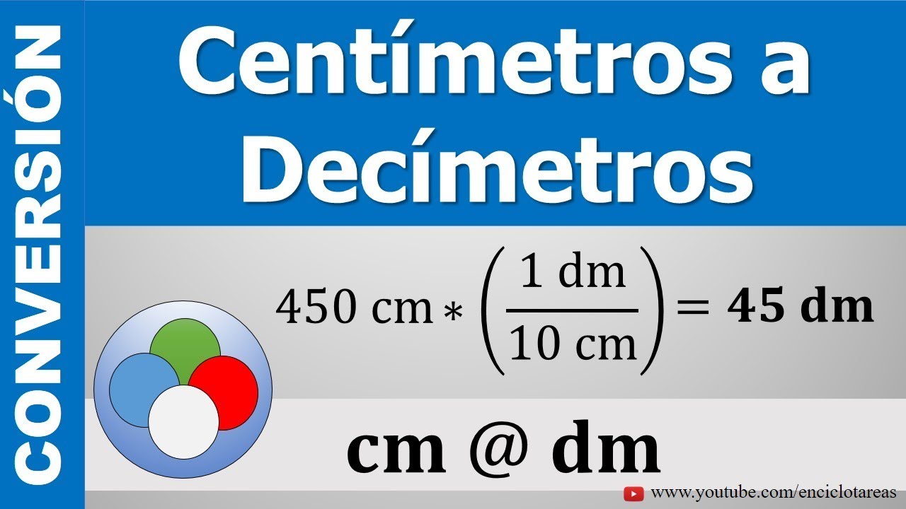 CONVERTIR DE CENTÍMETROS A DECÍMETROS - (cm a dm)