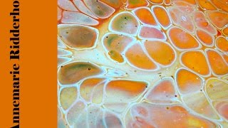 ( 145 ) Pouring BIG cells orange yellow red brown white.