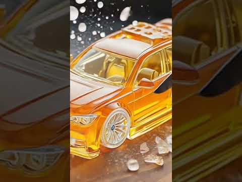 glass car BMW cutting video.#Glasscar #carcutting #SlowMotion #SatisfyingVideo #ASMR #CrystalCut