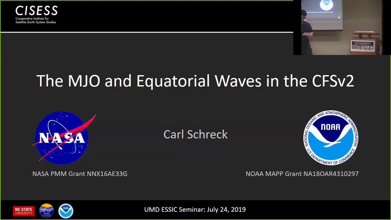 Dr. Carl Schreck | The MJO and Equatorial Waves in the CFSv2