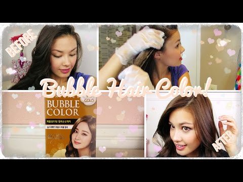 First Impressions ♥ Bubble Hair Dye and How I Color My Hair! 바블  머리 염색 Video