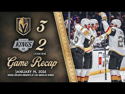 HIGHLIGHTS | Vegas Golden Knights 3, Los Angeles Kings 2, OT | Jan. 14, 2026