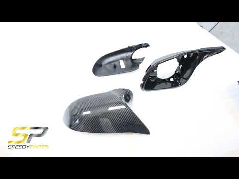 Real M3 Look Carbon Fiber Mirror Covers, with base and back parts - mc93