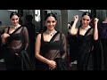 Kiara Advani Looks Stunning In Transparent Black Saree Manastars