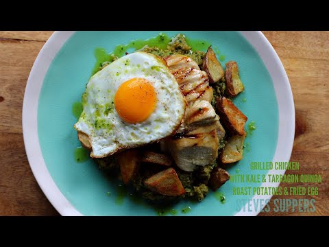 GRILLED CHICKEN WITH KALE & TARRAGON QUINOA | Steve's Suppers