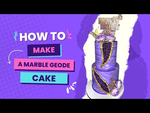 How to Make a Marble Geode Cake | Cake Queen Tanya