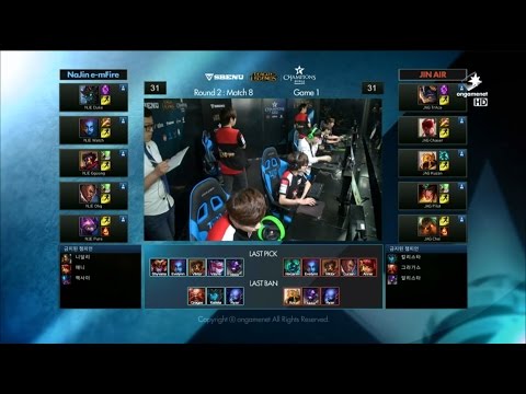 NJE vs JAG Game 1 Highlights - NAJIN E-MFIRE vs JIN AIR GREEN WINGS - W8 LCK Champions Korea Summer
