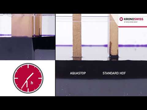 SWISS KRONO - Kiểm tra AQUASTOP HDF so với HDF tiêu chuẩn