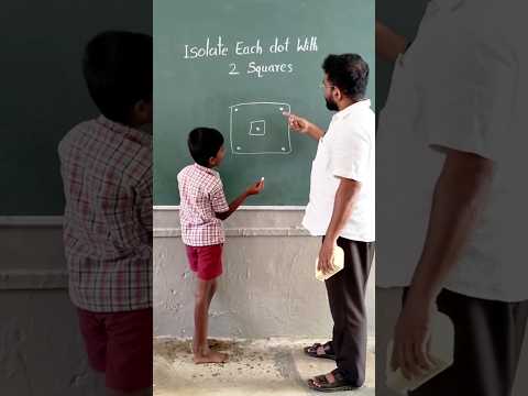 isolate each dot with two squares / innovative ideas #education #maths #school #youtubeshorts