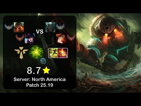 Nautilus Support + Caitlyn vs Pyke + Miss Fortune - NA Challenger - Patch 25.19