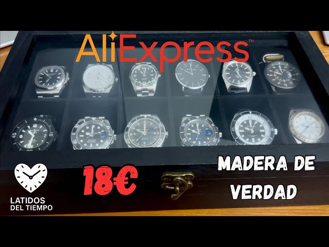 Vídeo relacionado con SONGMICS Caja de Relojes con 6 Compartimentos, San Valentin, Estuche de Relojes con Tapa de Cristal, Cojín Extraíble, Cierre Metálico, Regalo, Cuero Sintético Marrón y Forro Marrón JWB006K01