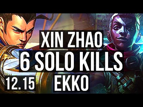 XIN ZHAO vs EKKO (JNG) | 6 solo kills | EUW Diamond | 12.15