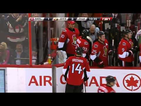 Mika Zibanejad FIRST NHL GOAL (Montreal Canadiens vs Ottawa Senators, Jan 30, 2013) NHL HD