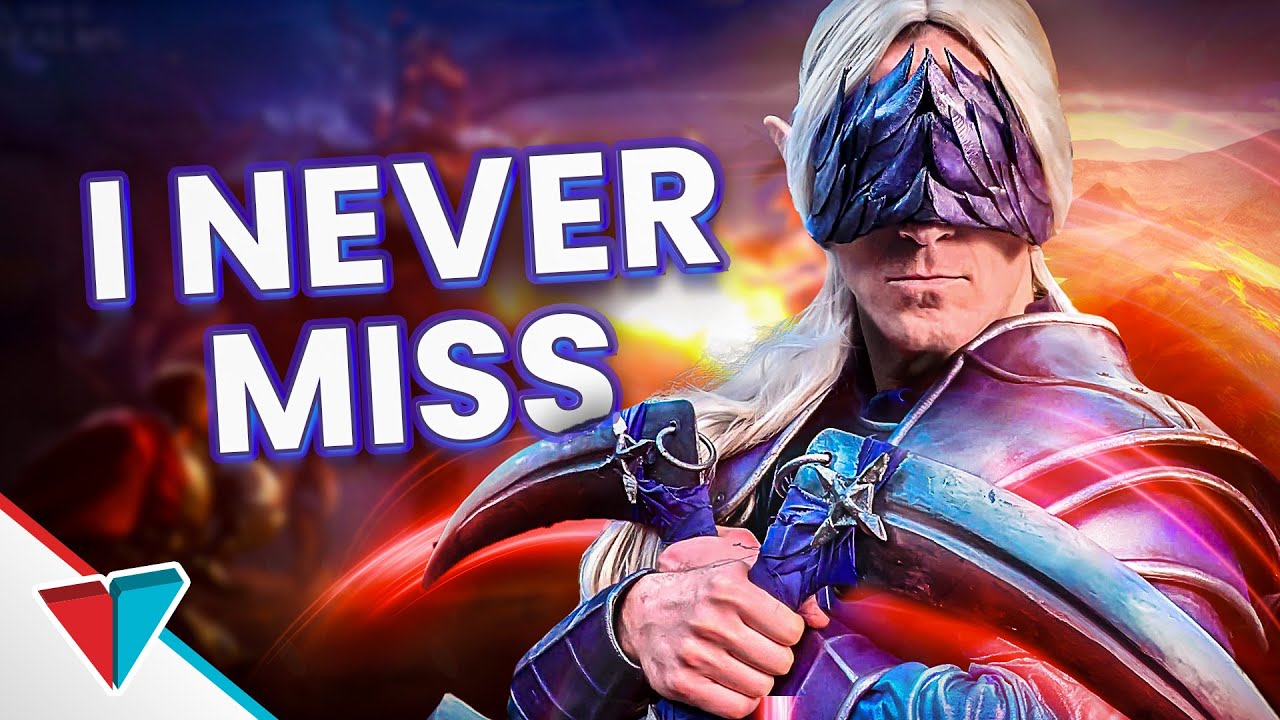 Blindfolded characters never miss